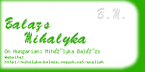 balazs mihalyka business card